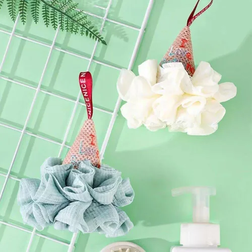 Miniatura 9 de Pelotas de baño de helado para niños, esponja de ducha para baño, limpiador corporal, depurador, esponja exfoliante para la piel, accesorios de baño