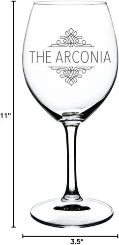 Miniatura 3 de Hulu Solo asesinatos en el edificio - Copa de vino con logotipo de Arconia