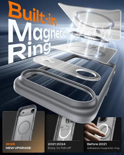 Miniatura 561 de TOCOL Funda para iPhone 11, compatible con Magsafe, protección completa de cámara, imanes integrados, protección contra caídas, funda translúcida