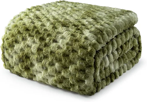 Miniatura 19 de Exclusivo Mezcla - Manta de vellón extragrande, 50 x 70 pulgadas, elegante, tela jacquard suave, mullida, acogedora y ligera, para invierno
