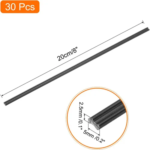 Miniatura 2 de MECCANIXITY 30 varillas de soldadura de plástico de 8 pulgadas, tiras de soldadura ABS, varillas de soldadura para soldador de plástico, parachoques