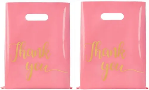 Miniatura 3 de KUPOO 100 bolsas de mercancía de agradecimiento, bolsas de compras de 12 x 15 pulgadas con asa, bolsas de compras para pequeñas empresas, regalos