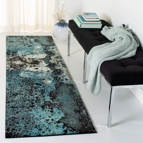 Miniatura 8 de SAFAVIEH Glacier Collection GLA124U - Alfombra moderna abstracta que no desprende pelusa, para sala de estar y dormitorio, 2 pies 3 pulgadas x 4