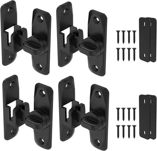 Miniatura 15 de Cerraduras y pestillos para puerta de granero de 90/180 grados, herraje de aluminio de seguridad para pestillo de puerta corredera, cerraduras