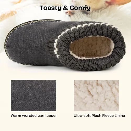 Miniatura 4 de EverFoams Pantuflas cómodas de espuma viscoelástica para mujer con suela de goma para interiores y exteriores