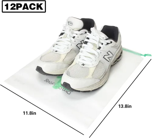 Miniatura 2 de Bolsas de zapatos para viajes, organizador grande de almacenamiento de zapatos transparentes con cordón, bolsas de almacenamiento de viaje