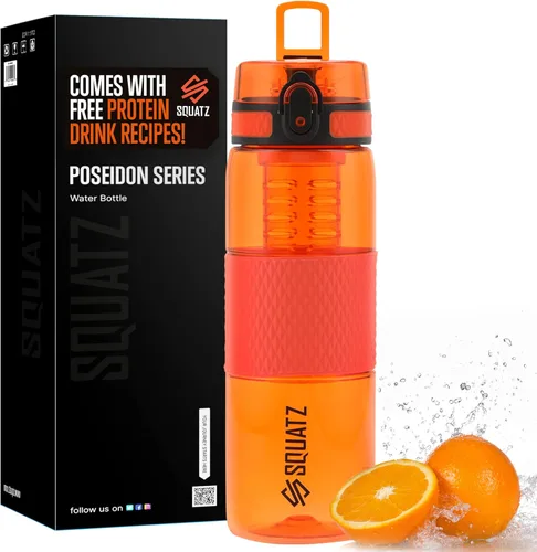 Miniatura 8 de SQUATZ Poseidon Series - Botella de agua deportiva de 78 onzas – Botella de agua deportiva de gran volumen de boca ancha para gimnasio, con hebilla