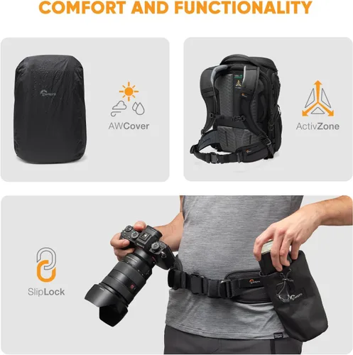 Miniatura 6 de Lowepro ProTactic BP 450 AW III - Mochila para cámara, acceso de 4 puntos, bolsa profesional para cámara, DSLR/Drones/Sin espejo, hasta portátil