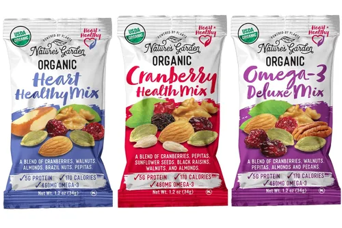 Miniatura 3 de Trail Mix - Paquetes individuales Paquete variado Sin gluten vegano y apto para dieta cetogénica Power Up & Natures Garden Probiotic & Omega 3