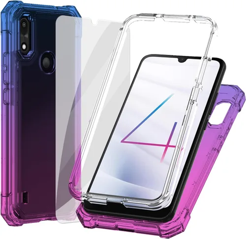Miniatura 9 de Ailiber Funda para teléfono celular Gabb Phone 4, protector de pantalla Gabb Phone 4, protector de doble capa, parachoques de TPU en esquina a Azul