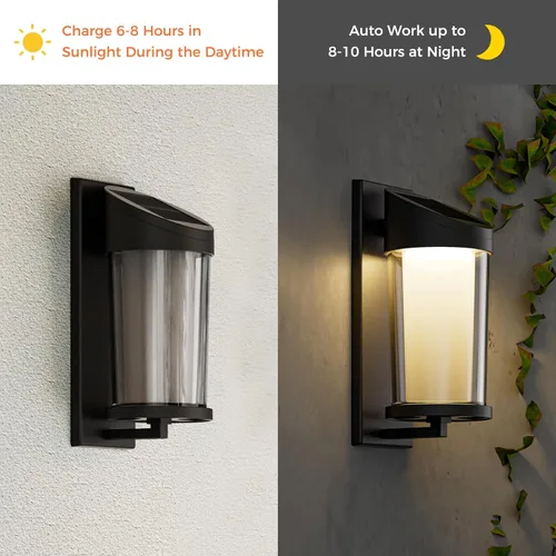 Miniatura 3 de Solar Yard Paquete de 4 Luces de Pared para Exteriores, Accesorio de Luz, Accesorios de Iluminación LED Exterior para Exteriores, Luces de Porche