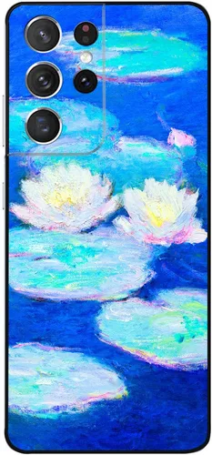 Miniatura 94 de Berkin Arts Funda compatible con Samsung Galaxy S22 Ultra, funda de silicona Art Nouveau Floral Flower (Clematis by Alphonse Mucha)