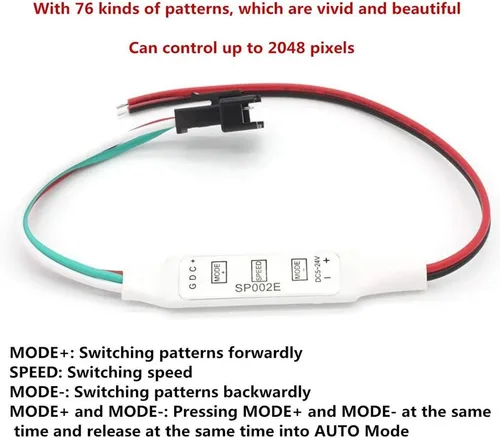 Miniatura 4 de 241 LEDs 9 Anillos WS2812B 5050 RGB LED Lámpara de Anillo Luz Direccionable Individualmente Color de Sueño Completo DC5V con Mini Controlador