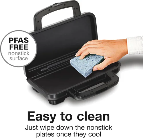 Miniatura 3 de Proctor Silex Sandwichera caliente de lujo con platos de cerámica antiadherentes sin PFAS fáciles de limpiar, se adapta a hasta 2 quesos a