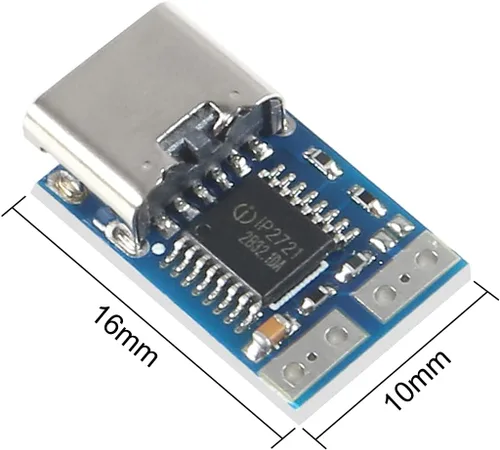 Miniatura 3 de AITRIP 5 unidades PDC004-PD PD Módulo señuelo de señuelo, USB-C PD 12 V CC módulo de disparo de potencia de voltaje fijo 5A Tipo-C entrada hembra