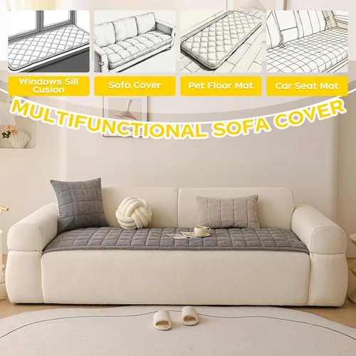 Miniatura 8 de Fundas de sofá para perros, fundas antideslizantes y lavables para sofá de 3 cojines, protector de muebles suave y cómodo, apto para mascotas