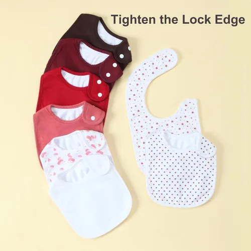 Miniatura 6 de Baberos impermeables para niños y niñas, suaves y absorbentes, bandana, juego de baberos para bebés recién nacidos de 0 a 12 meses