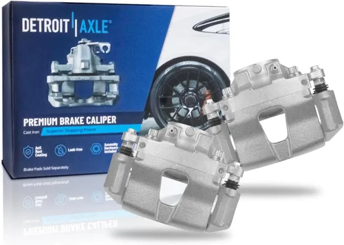 Miniatura 145 de Detroit Axle - 4 pinzas de freno para Honda Element 2003-2011 Pinzas de freno de disco con soportes 2004 2005 2006 2007 2008 2009 2010 reemplazo