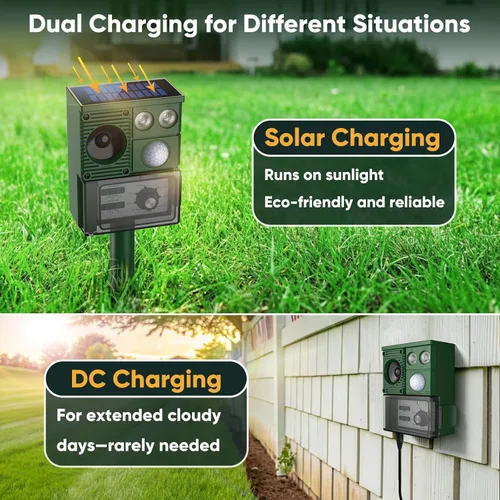 Miniatura 6 de 2026 Upgraded Solar Ultrasonic Animal Repellent, Deer Repellent Devices Cat Repellent Outdoor Squirrel Repellent Dog Raccoon Skunk Rabbit Rodent