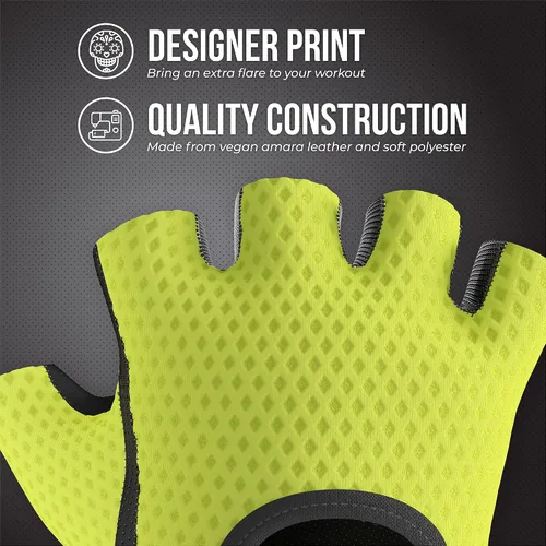 Miniatura 4 de Contraband Pink Label 5307 Guantes de entrenamiento de diseñador para mujer Tela de malla de diamante de bajo sudor con palma de silicona
