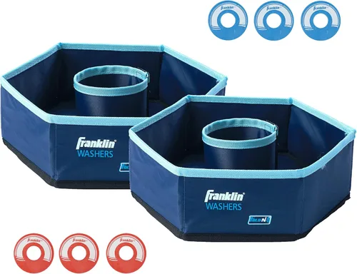 Miniatura 9 de Franklin Sports Juego de arandelas – (2) objetivos plegables de 12 x 12 pulgadas – Diversión portátil – Perfecto para playa, portón trasero, fiestas