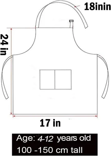 Miniatura 2 de Tamicy Juego de gorro y delantal de chef para niños de 10 piezas