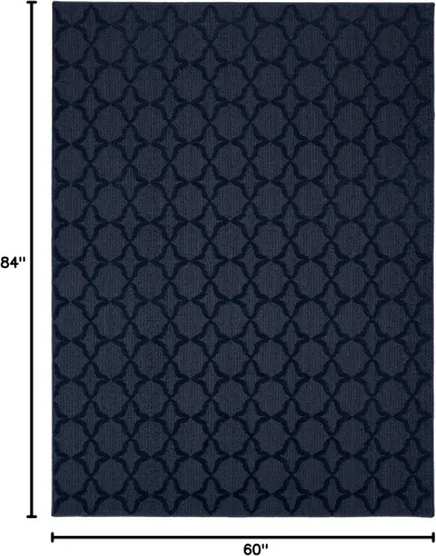 Miniatura 330 de Garland Rug Sparta - Alfombra antideslizante de polipropileno de 2 pies x 12 pies, color negro, ideal para salas de estar y pasillos, elegante