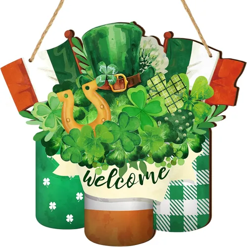 Miniatura 10 de Karenhi Letrero de madera con texto en inglés «Hello Summer» de bienvenida para puerta delantera, colgador de madera, letrero de puerta de verano