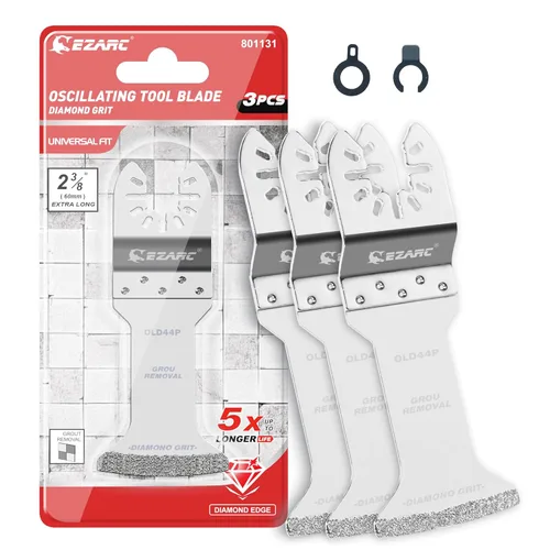 EZARC Hoja oscilante de diamante, hojas de sierra oscilante de alcance extra largo para herramienta multiusos, para eliminación de lechada, limpieza