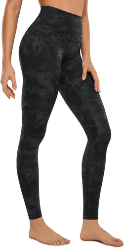 CRZ YOGA - Leggings de entrenamiento estilo segunda piel para mujer, de 28 pulgadas, pantalones de yoga de longitud completa y cintura alta