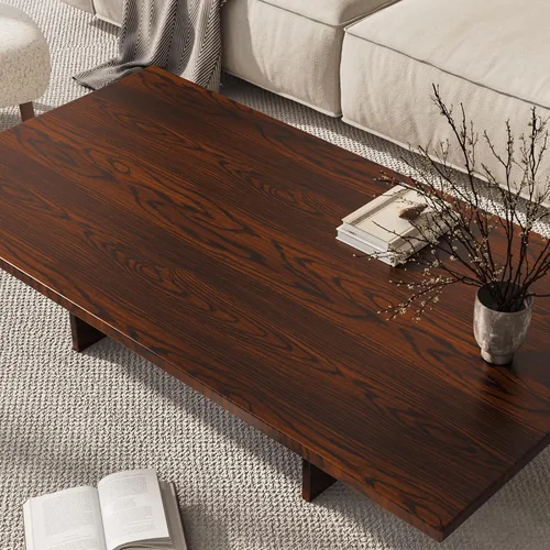 Miniatura 5 de VEELIKE Papel tapiz de madera marrón caoba, para despegar y pegar, papel de contacto de grano de madera, autoadhesivo, impermeable, extraíble, papel