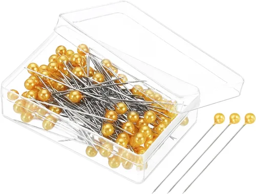 Miniatura 13 de PATIKIL 200 pines rectos de 1.5 pulgadas con cabeza de bola perlada de plástico para tela, decoración, joyería, bricolaje, manualidades y proyectos