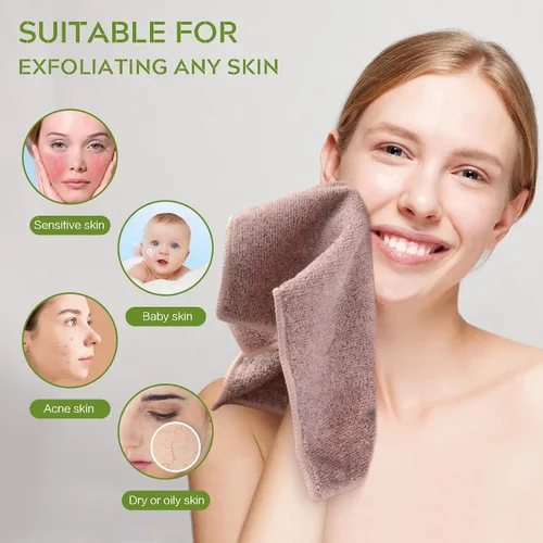 Miniatura 6 de SINLAND Toallas Faciales de Microfibra Ultra Suaves Paños de Lavado Faciales Paño Facial para Baño 12 Pulgadas x 12 Pulgadas Paquete de 6