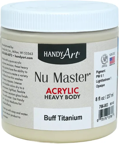 Miniatura 12 de Handy Art Nu Master - Pintura acrílica de cuerpo pesado, 16 onzas, color blanco titanio Titanio Blanco