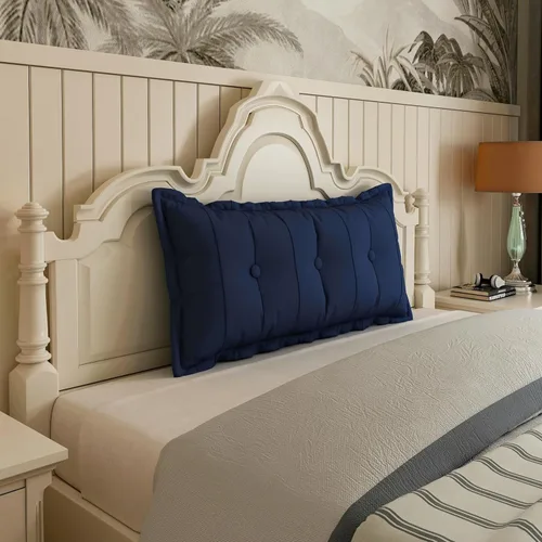 Miniatura 29 de Johnear Almohada Grande para Cabecero de Algodón y Lino, Cojín para Cama Diurna, Respaldo, Almohada Cilíndrica de Soporte y Posicionamiento