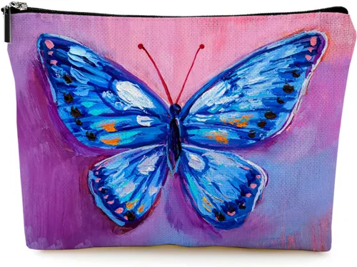 Bolsas de cosméticos para mujer, bonita bolsa de maquillaje para monedero, bolsa de aseo de viaje, bolsa divertida con cremallera, Bolsas de Bolsas