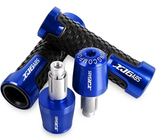 Manija de motocicleta extremos 7/8 pulgadas manillar de goma gel manos para Y&AMAHA XJ6ABS XJ6 ABS 2009-2011 2012 2013 2014 2015 (color : azul)