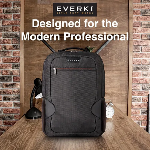 Miniatura 6 de EVERKI Studio Slim Business Professional - Mochila para laptop MacBook Pro 15 de 14.1 pulgadas, ligera, para hombres o mujeres (EKP118), color negro