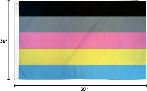 Miniatura 3 de Bandera de orgullo poligénero de 3 x 5 pies de poliéster