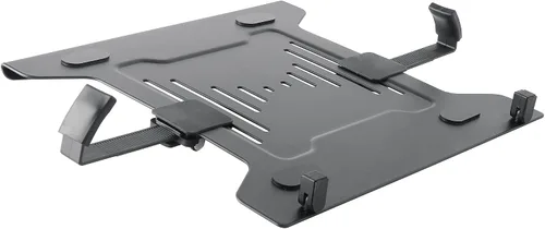 MANHATTAN Bandeja de montaje Vesa para laptop, resistente y totalmente ajustable, se adapta a portátiles con ancho de hasta 17 pulgadas, soporte