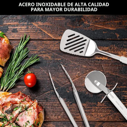 Miniatura 6 de Home Hero Juego de Utensilios de Cocina de Silicona - Herramientas Resistentes al Calor y Arañazos para Utensilios de Cocina Antiadherentes - Mangos