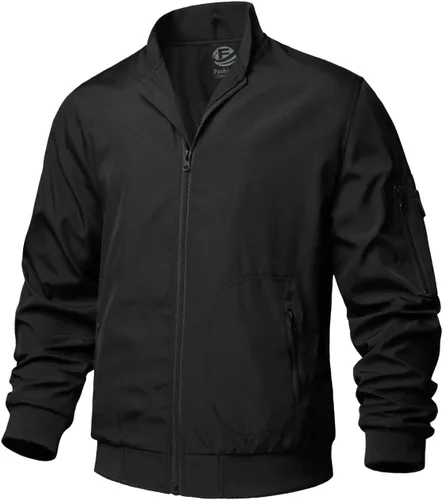 TLZC Chaqueta bomber de moda para hombre, chaqueta cortavientos ligera para golf, abrigo resistente al viento