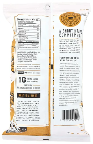 Miniatura 2 de EPIC Cortezas de cerdo BBQ sin gluten, 2.5oz