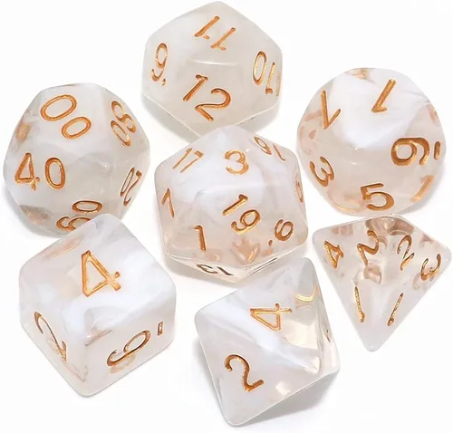 Miniatura 21 de Juego de dados DND de brillo azul y rojo para juegos de rol de Calabozos y Dragones, Warhammer, D&D, juegos de mesa, dados poliédricos Rojo mezclado