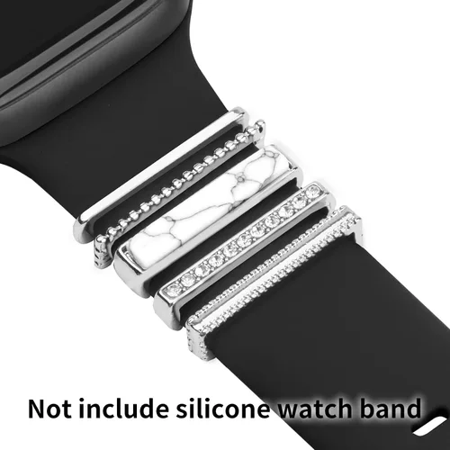 Miniatura 2 de Correas decorativas para anillo compatibles con correas de Apple Watch de 1.496 pulgadas, 1.575 pulgadas, 1.614 pulgadas, 1.654 pulgadas, 1.732