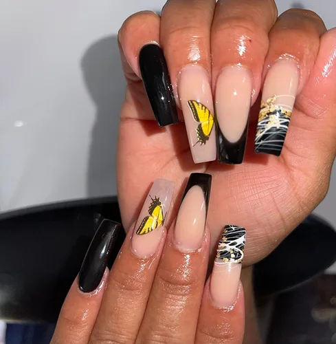 Miniatura 2 de Eseres 10 hojas de calcomanías de uñas de mariposa para mujer, diseño y arte de uñas
