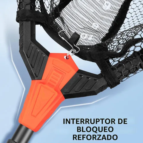 Miniatura 2 de KastKing Pontus - Red de pesca para pescar, plegable y ligera, red de pesca de agua dulce con escala de longitud integrada, mango de aluminio, malla