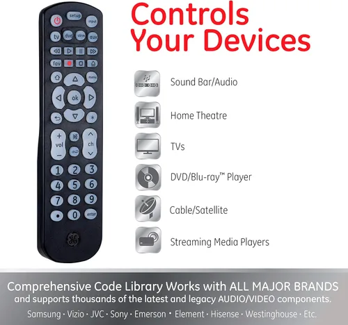 Miniatura 6 de GE Botones retroiluminados, control remoto universal, reemplazo del control remoto Samsung TV, control remoto Samsung para Smart TV, reemplazo