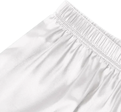 Miniatura 4 de LYANER Pijama de seda satinada para mujer, camisa de manga corta con botones y pantalones cortos