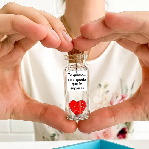 Miniatura 2 de Kseniya Revta Mensaje romántico en una botella para regalar a tu novio o novia - Tarro de los deseos con una tarjeta para tu esposo o esposa